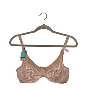 BALI NEW $48 One Smooth U Lightweight Lace Minimizer Bra Taupe 34D